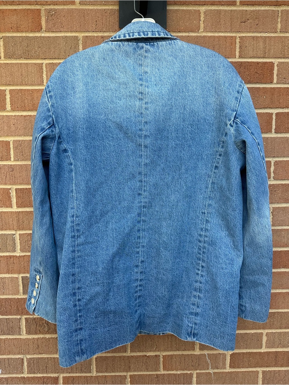 Something Navy denim blue blazer jacket size small - Picture 5 of 8